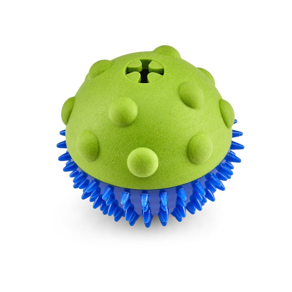 Blue and green Dental Treat Dispenser ball