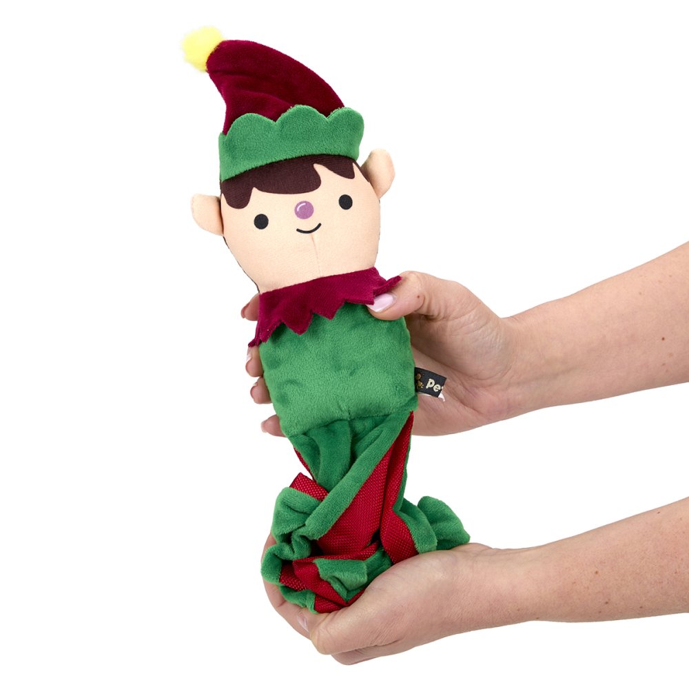 Elf Crinkle Legs Plush Dog Toy