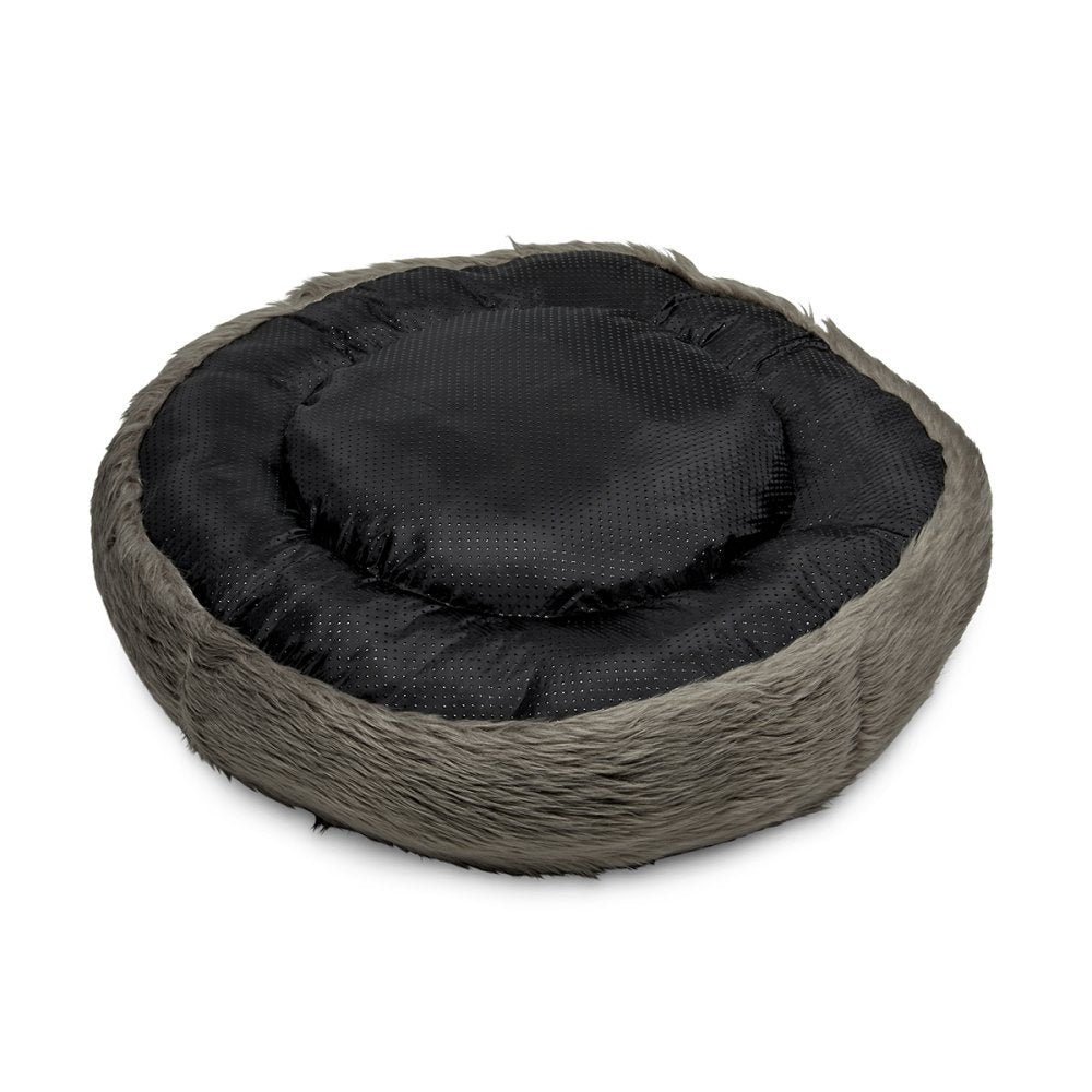 Round pet bed on a white background