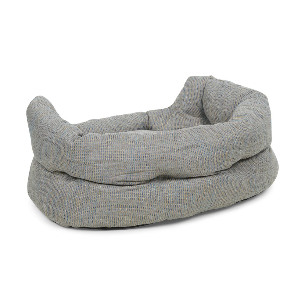 Gray pet bed on a white background