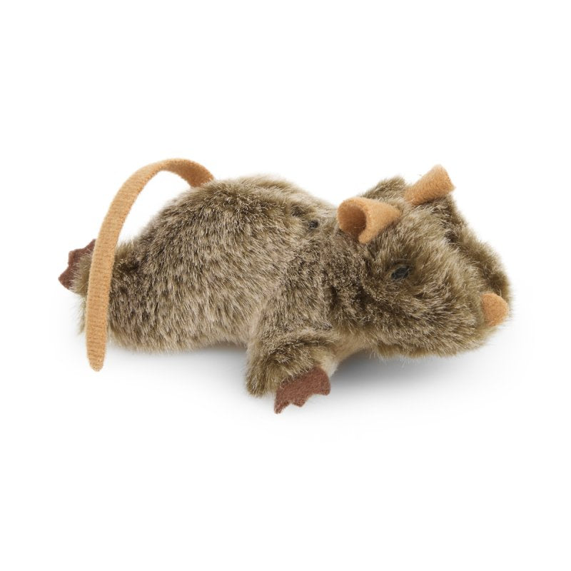 Plush toy mouse on a white background