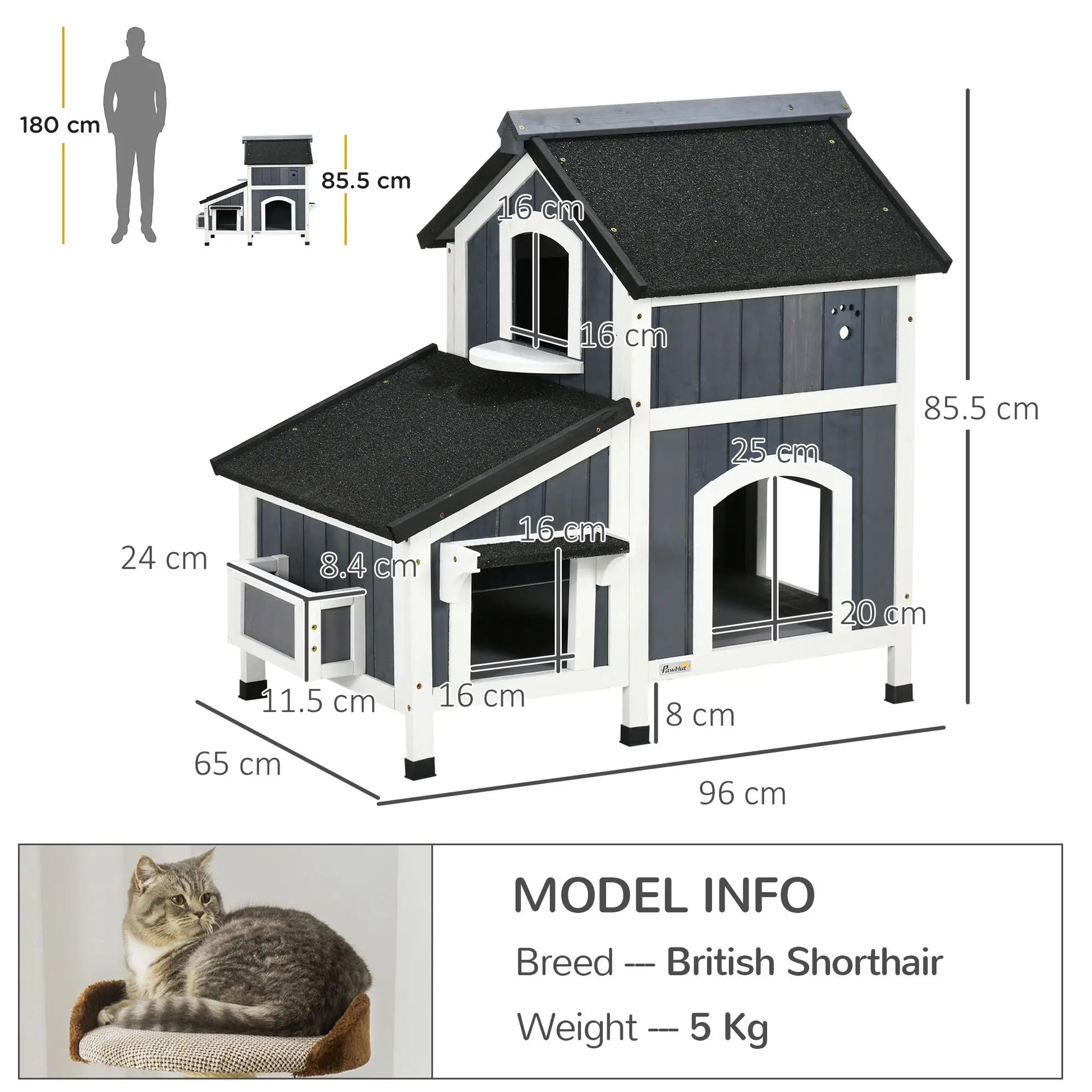 2 Tier Flower Pot Outdoor Cat House