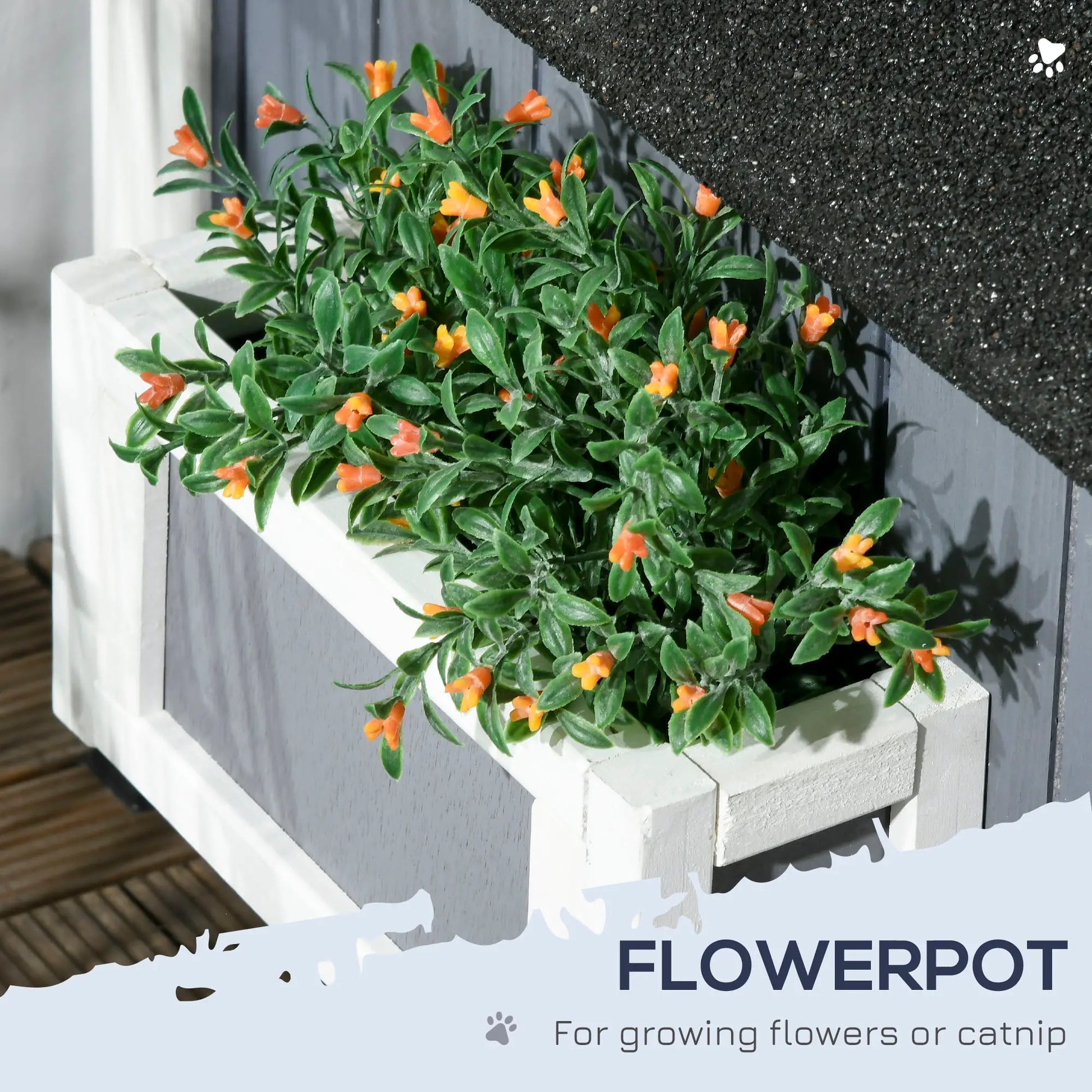 2 Tier Flower Pot Outdoor Cat House