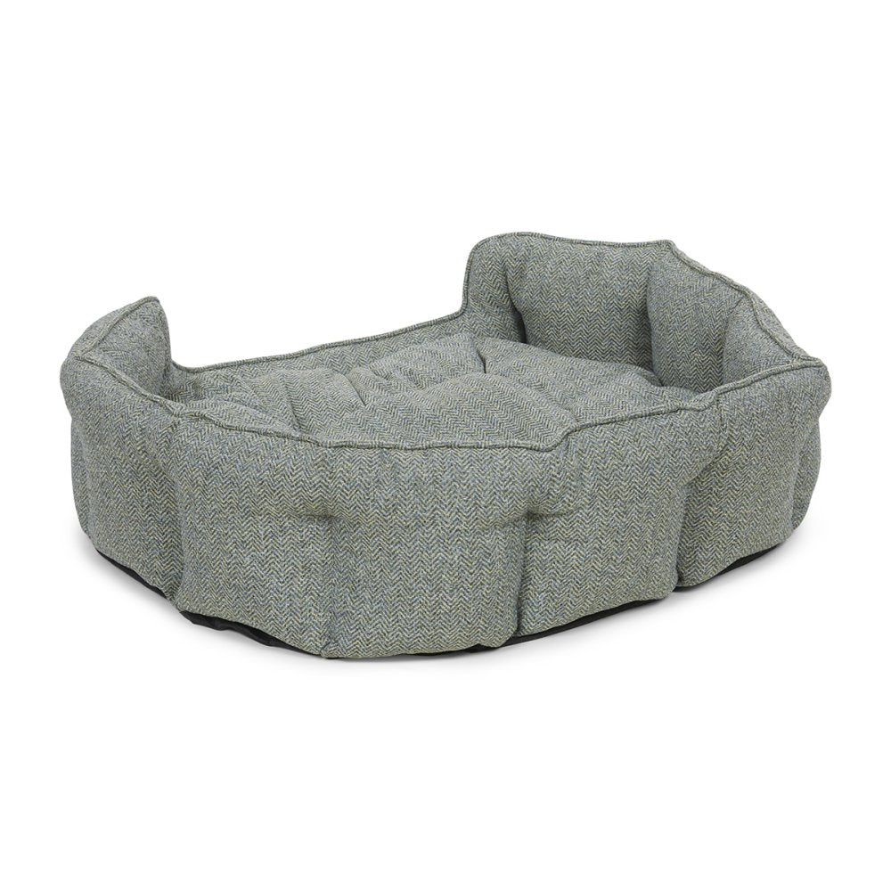 Sage Herringbone Pet Bed